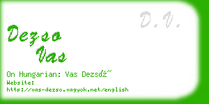 dezso vas business card